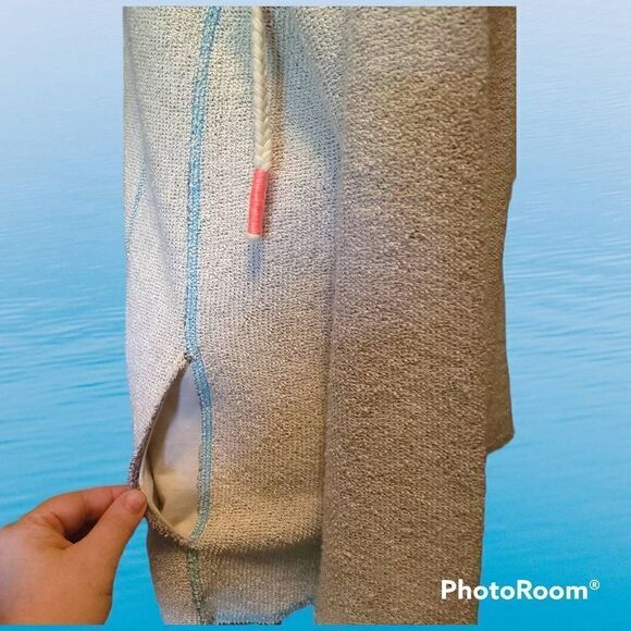 Baja Hoodie Womens Size XS Light Blue Striped Spring made by Fresh Produce - Picture 5 of 7